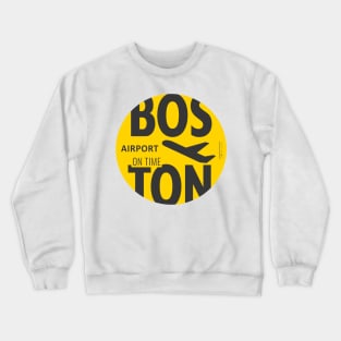 Boston yellow Crewneck Sweatshirt